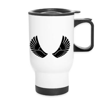 ailes - Tasse isotherme avec poignée - blanc - Devant