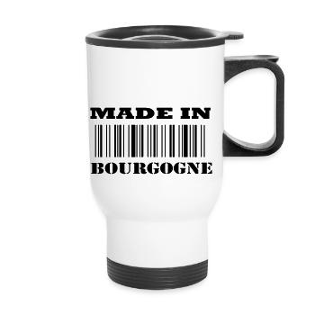 Made in BOURGOGNE - Thermal mug with handle - white - Front