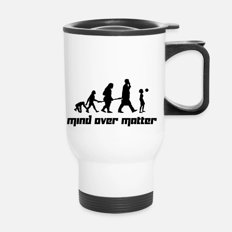 Mind over Matter (Vector) - Thermal mug with handle - white