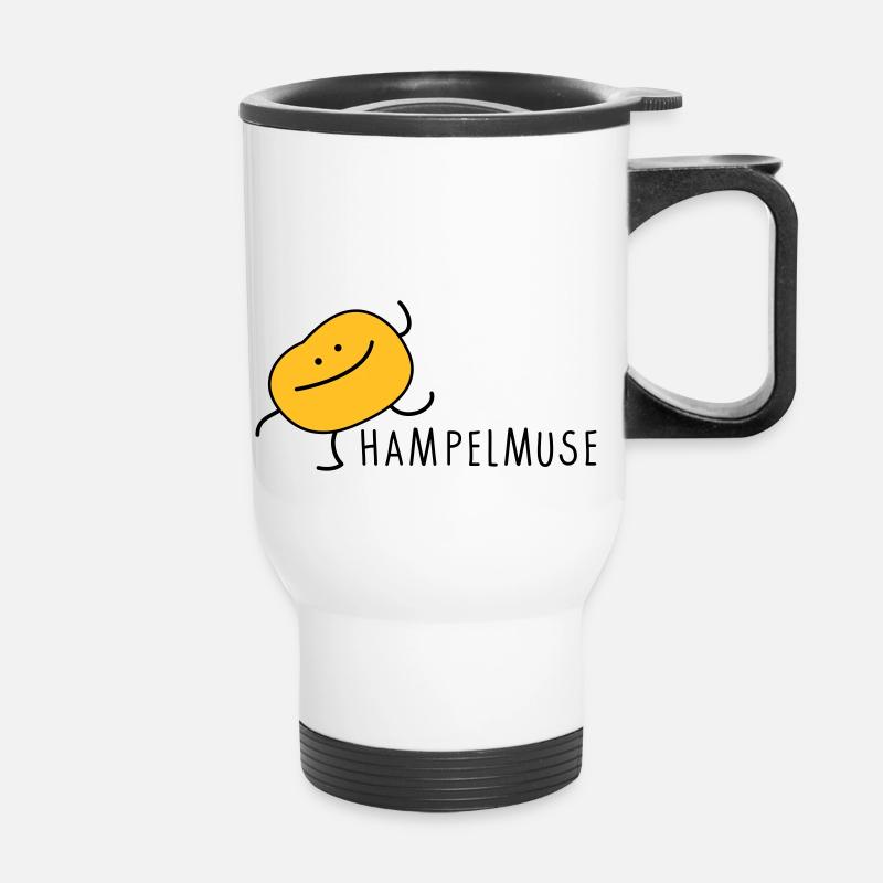Pampelmuse tanzt - Thermobecher mit Tragegriff - Weiß