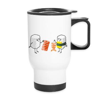 Sushi Shopping - Thermobecher mit Tragegriff - Weiß - Vorne