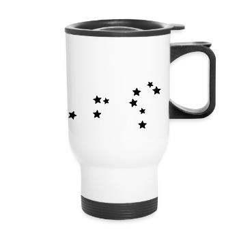 zodiac sign Leo - Thermal mug with handle - white - Front