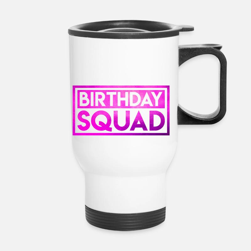 Birthday Squad - Thermobecher mit Tragegriff - Weiß