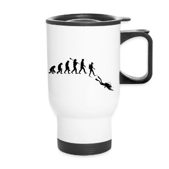 Diving Evolution Retro Gift For Diver - Thermal mug with handle - white - Front
