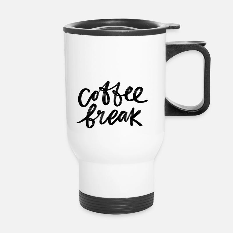 coffee break - Thermal mug with handle - white
