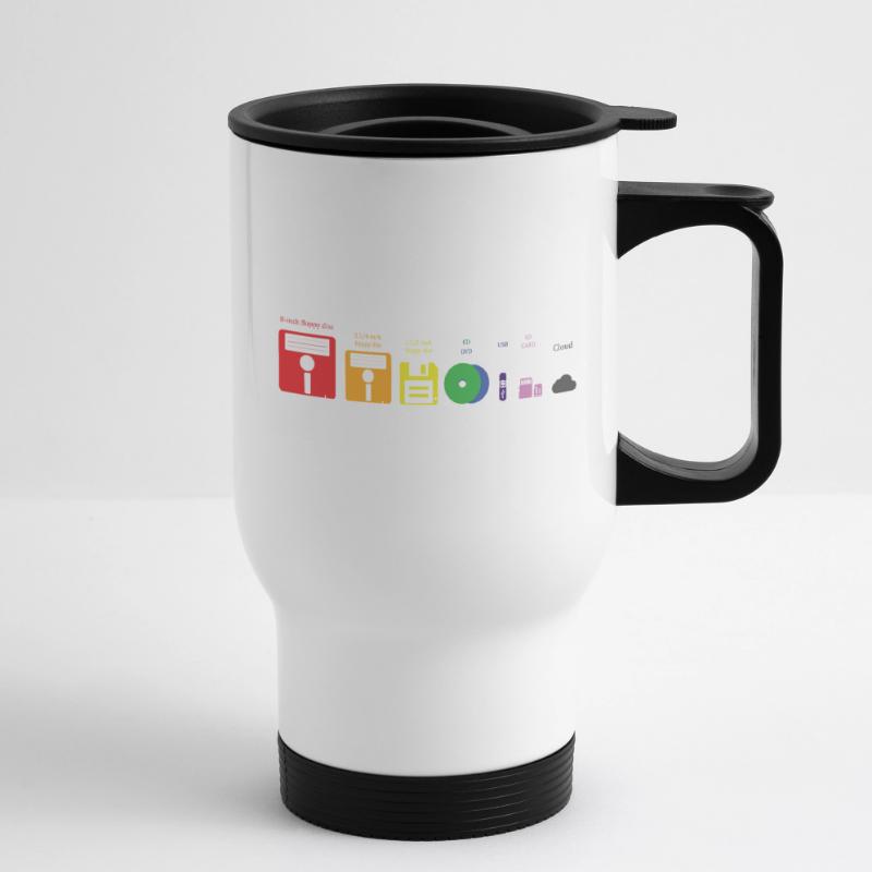 Evolution Storage Media Disc USB Cloud Thermal mug with handle
