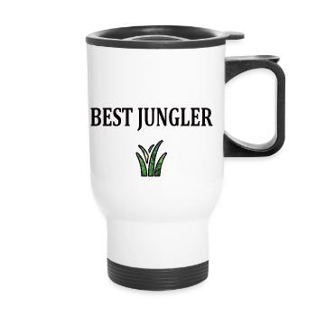 Legue of Legends Best Jungler - Thermobecher mit Tragegriff - Weiß - Vorne