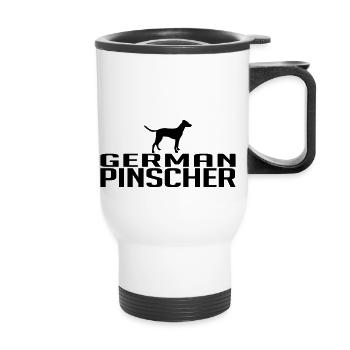 GERMAN PINSCHER Dog Dog Dogs Wilsigns - Thermal mug with handle - white - Front