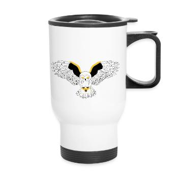 Owl owl - Thermal mug with handle - white - Front