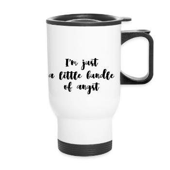 Little bundle of angst | Cadeau pour les nerveux - Tasse isotherme avec poignée - blanc - Devant