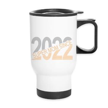 Super maman depuis 2022 - Tasse isotherme avec poignée - blanc - Devant