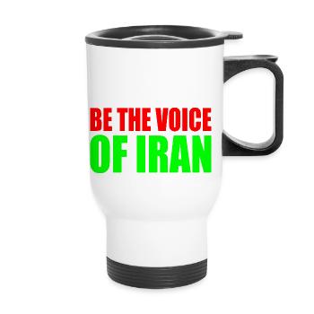 Be the voice of iran - Thermal mug with handle - white - Front
