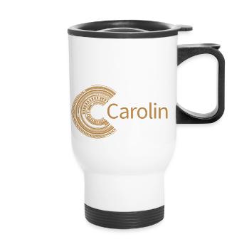 Für Carolin - Thermobecher mit Tragegriff - Weiß - Vorne