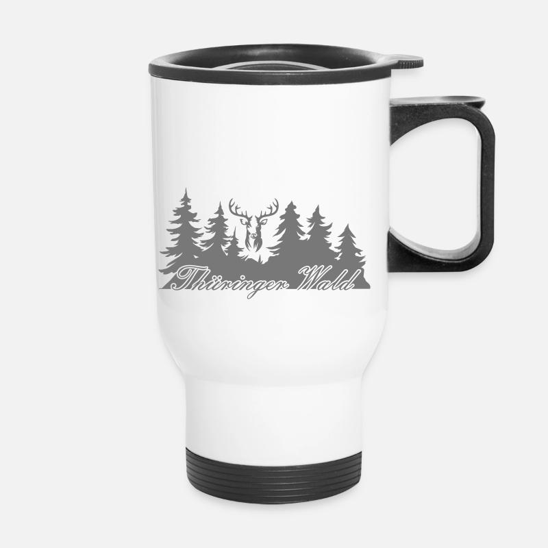 Forêt de Thuringe - Tasse isotherme avec poignée - blanc