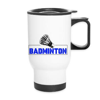 Badminton - Tasse isotherme avec poignée - blanc - Devant