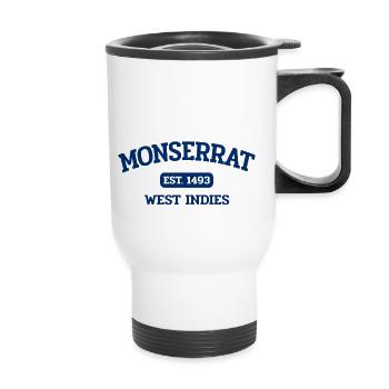 Monserrat - Plymouth - Karibik - West Indies - Thermobecher mit Tragegriff - Weiß - Vorne
