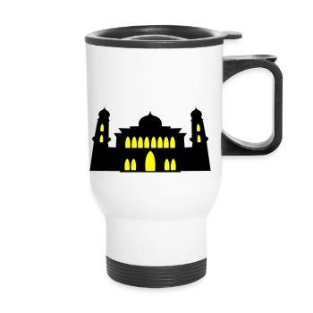 moschee silhouette - Thermobecher mit Tragegriff - Weiß - Vorne