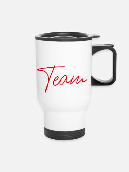 team - Thermobecher mit Tragegriff - Weiß