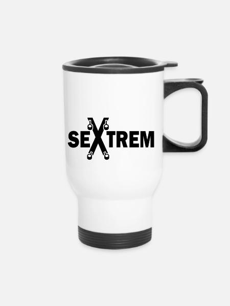 Se-X-trem - Thermobecher mit Tragegriff - Weiß