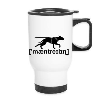 Transcription phonétique mantrailing - Tasse isotherme avec poignée - blanc - Devant