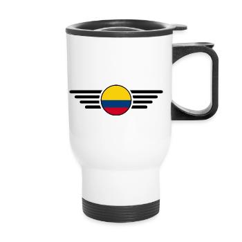 Colombia Style Design T-Shirt - Thermal mug with handle - white - Front