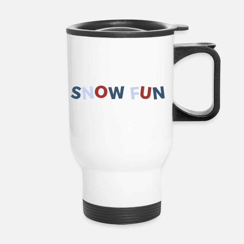 SnowFun - Thermal mug with handle - white