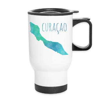 Curacao - Thermobecher mit Tragegriff - Weiß - Vorne