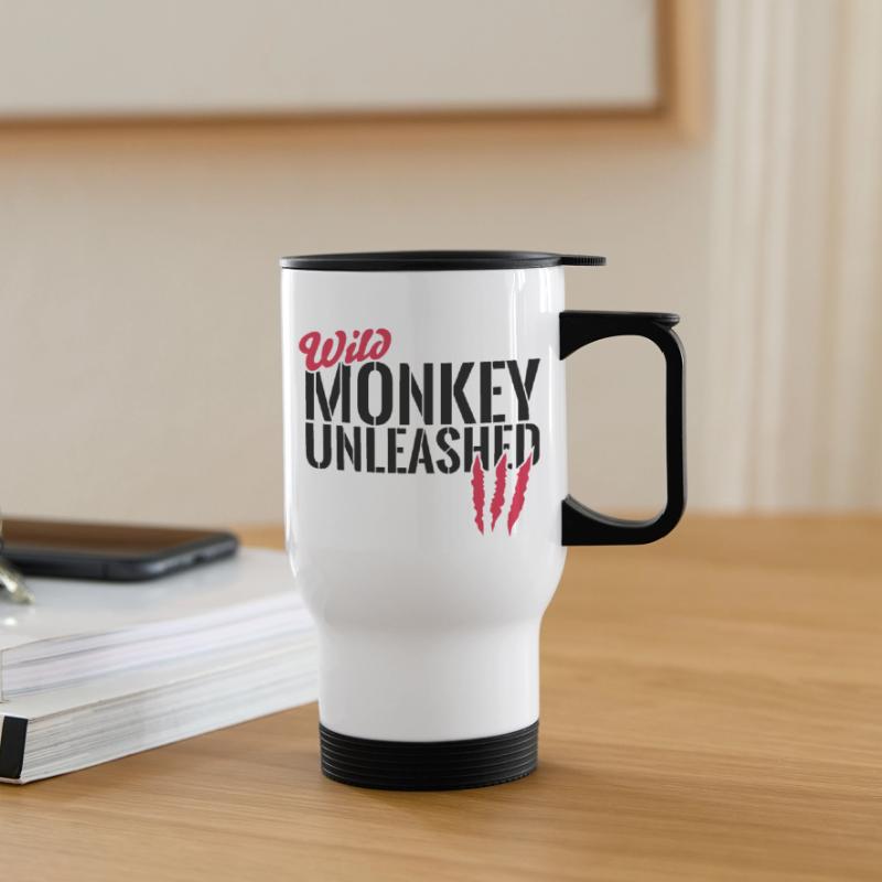 Wild monkey unleashed Thermal mug with handle
