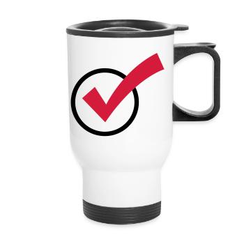 Une coche - Tasse isotherme avec poignée - blanc - Devant