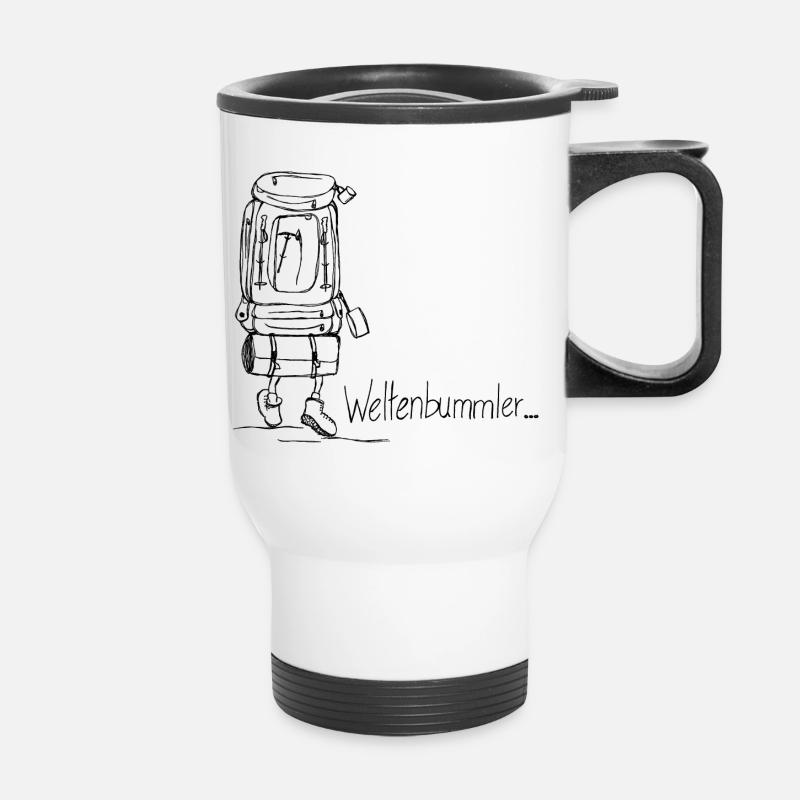 Globetrotter, Voyage - Tasse isotherme avec poignée - blanc