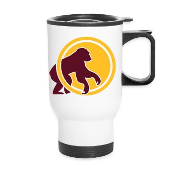 Singe Cool - Tasse isotherme avec poignée - blanc - Devant