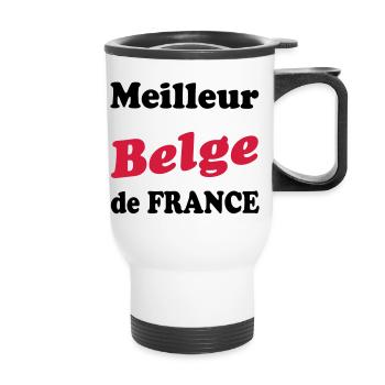 Meilleur belge de France 222 - Thermal mug with handle - white - Front