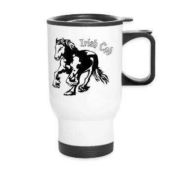 Irish Cob - Irish Tinker - Thermal mug with handle - white - Front