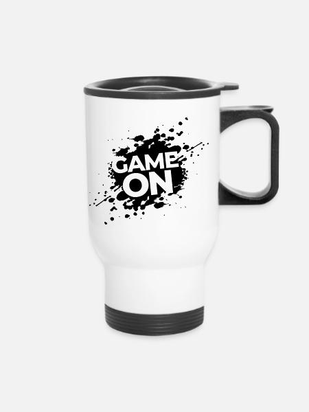 Game On Splash - Tasse isotherme avec poignée - blanc