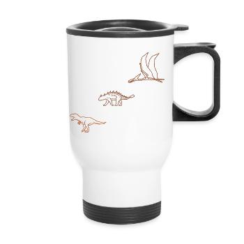 Dinosaures - Tasse isotherme avec poignée - blanc - Devant
