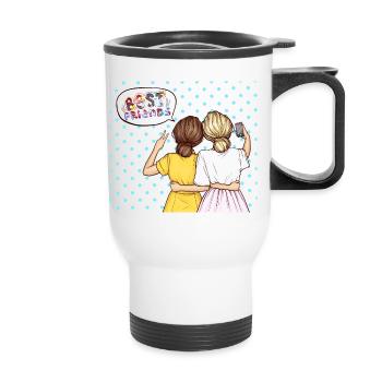 Meilleurs ami - Tasse isotherme avec poignée - blanc - Devant
