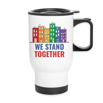 Gay Community LGBTQ Design - Thermobecher mit Tragegriff - Weiß - Vorne