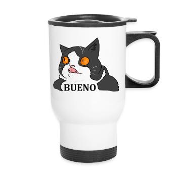 BUENO CAT - Thermobecher mit Tragegriff - Weiß - Vorne