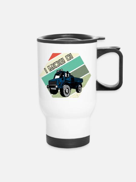 I MOG DI - Unimog - Oldtimer - Offroad - Thermobecher mit Tragegriff - Weiß
