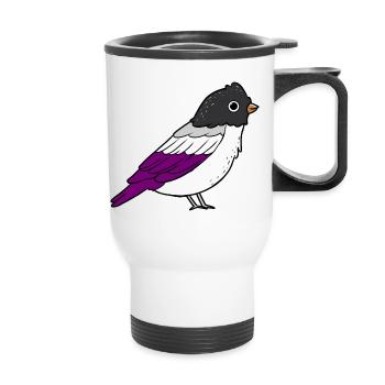 Asexueller Vogel Ace Pride - Thermobecher mit Tragegriff - Weiß - Vorne