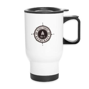 Bushcraft de la Forêt-Noire - Tasse isotherme avec poignée - blanc - Devant
