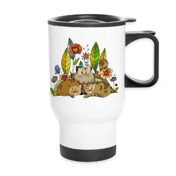 Chats - Tasse isotherme avec poignée - blanc - Devant