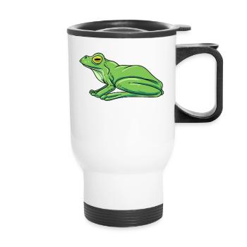 Mode de récolte de grenouilles sur Conception pour un chasseur de grenouilles - Tasse isotherme avec poignée - blanc - Devant