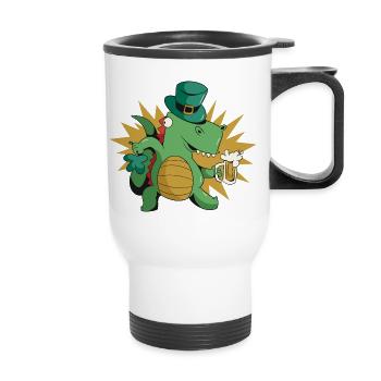 Dinosaure de Saint-Patrick - Tasse isotherme avec poignée - blanc - Devant