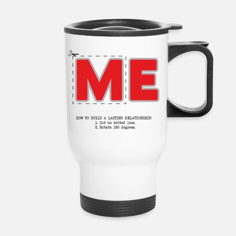 Ich - Thermobecher mit Tragegriff - Weiß