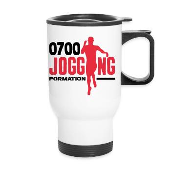 Embrassez l’appel à l’aventure de la mission militaire - Tasse isotherme avec poignée - blanc - Devant