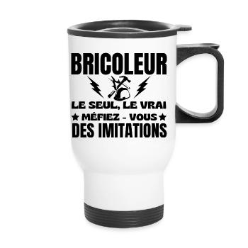 Bricoleur le seul le vrai - Tasse isotherme avec poignée - blanc - Devant