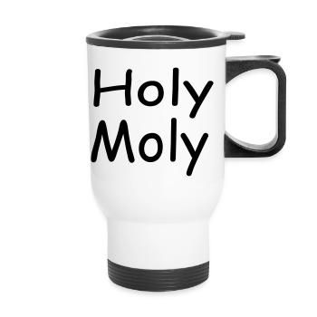 Holy Moly - Thermal mug with handle - white - Front