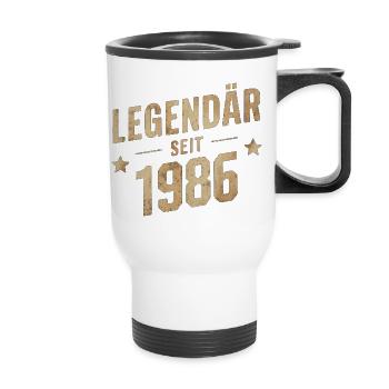 Legendary since 1986 - Thermal mug with handle - white - Front