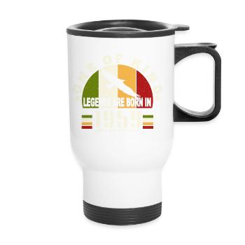 Legend Born 1959 Birthday 65 Years - Thermal mug with handle - white - Front